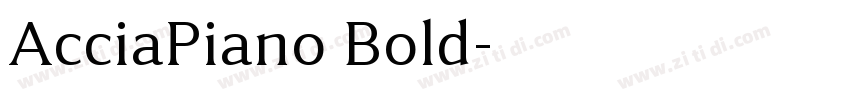 AcciaPiano Bold字体转换